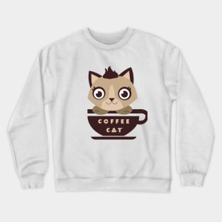 Coffee Cat Crewneck Sweatshirt